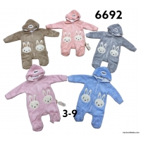 Kombinezony niemowlęce  6692  Roz  3-9  Mix kolor  